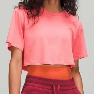 Lululemon All Your Crop Tee - Size 4 - Melon